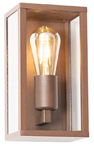 Priemyselná nástenná lampa hrdzavohnedá 26 cm IP44 - Charlois