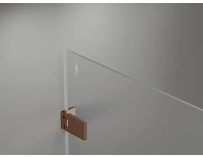 Mexen Lunar-F L, sprchový kút pravý 70 x 70 cm, 8mm číre sklo, profil ružové zlato, 836L-070-070-60-00-P