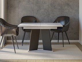Rozkladací jedálenský stôl 120 cm Jeremias (sivá + čierna) (pre 4-6 osôb). Vlastná spoľahlivá doprava až k Vám domov. 1105343