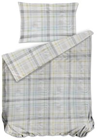 Bierbaum obliečka bavlnený satén 3733 Check Beige 140x200/70x90 cm