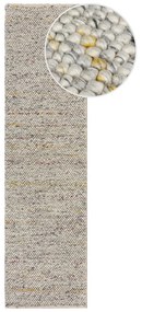 Krémový ručne tkaný behúň s prímesou vlny 60x230 cm Minerals – Flair Rugs