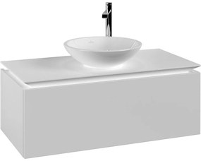 VILLEROY &amp; BOCH Legato závesná skrinka pod umývadlo na dosku (umývadlo v strede), 1 zásuvka, 1000 x 500 x 380 mm, White Matt, B57100MS