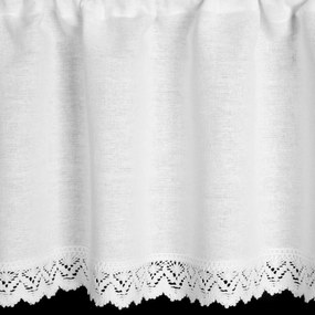 KRÁTKA ZÁCLONA NA PÁSKE GUSTO 150X30 CM BIELA