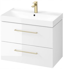 Cersanit Larga, kúpeľňová skrinka s umývadlom 80x45x65 cm, biela lesklá, S801-438