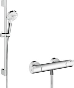 Hansgrohe Crometta sprchový systém s termostatickou batériou biela/chróm 27812400