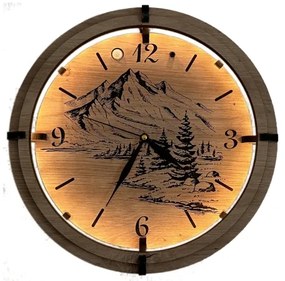 Li-Go 23697/DUB/BAT2 - LED stmievateľné hodiny so snímačom LED/1xAA, priemer 32 cm, dub