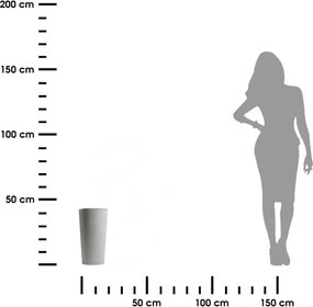 PLASTOVÝ KVETINÁČ URBANIKA ECO 46,5X25,5 CM SIVÁ