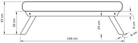Lavice BREEZIO 02 140 cm z - výber z 10 prevedení