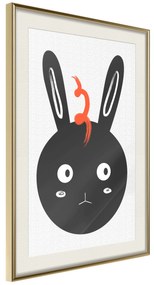 Artgeist Plagát - Rabbit Sees Everything [Poster] Veľkosť: 20x30, Verzia: Zlatý rám s passe-partout