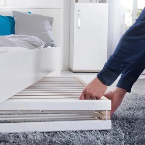 Biela skladacia postieľka na kolieskach 60x120 cm Fold up – Roba