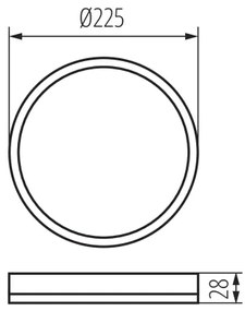 Kanlux 31500 - LED Kúp. str. svietidlo AZPO LED/11,8W/230V pr. 22,5 cm IP54 biela