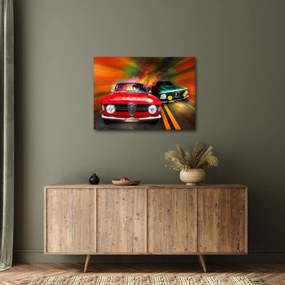 Obraz - Retro závodné autá (70x50 cm)