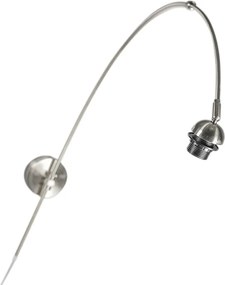 Moderná nástenná lampa oceľ bez tienidla - Boog