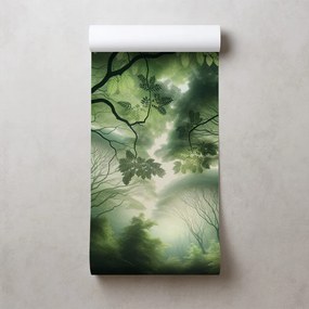 Tapeta zelený lesný raj