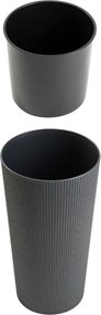 Plastový květináč URBANIKA ECO 46,6x25,5 cm antracitový