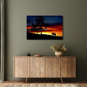 Obraz - Silueta vlka (90x60 cm)