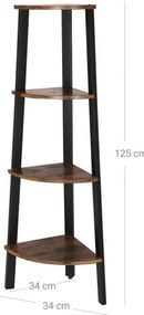 Knižnica NAVARO hnedá/čierna