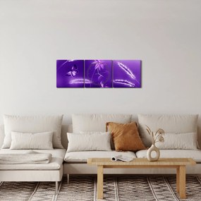 Obraz - Motýlia lúka (s hodinami) (90x30 cm)