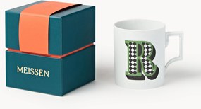 Westwing x MEISSEN, Ručne vyrobený hrnček's ozdobným motívom Initials