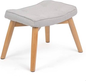 SOFOTEL Kreslo s opierkou na ruky a podnožkou Norse 2041 - svetlosivé