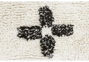 Krémový prateľný ručne tkaný bavlnený koberec 170x240 cm Bereber Rhombs – Lorena Canals