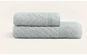 Svetlosivé froté bavlnené uteráky a osušky v súprave 2 ks – Foutastic