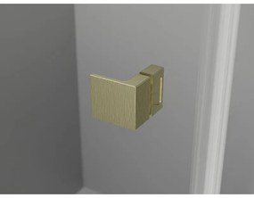 Mexen Lunar L, výklopné pravé sprchové dvere 130 cm, 8mm číre sklo, zlatý matný profil, 834SL-130-050-55-00-P