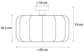 Japandi stropné svietidlo biele 25 cm - Madleine
