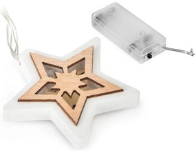 Bestent Svetielka na baterky drevené 10LED 1,65m teplá biela Hviezdy