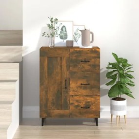 vidaXL Komoda dymový dub 69,5x34x90 cm spracované drevo-