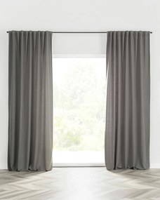 Záves BASIC s navliekacou riasiacou páskou 140x280 cm tmavosivy 1 ks.