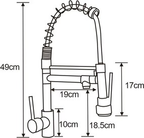 Mexen CORINA - Vysoká batéria/drezová, čierna, 670601-70