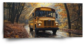 Sablio Obraz Žltý školský autobus - 110x50 cm