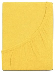 Froté plachta do detskej postieľky EXCLUSIVE 70x140 cm svetlo žltá