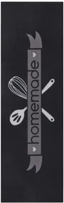 Koberec / Behúň Cook & Clean Homemade Kitchen čierny / biely / sivý
