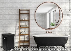 Kôš na bielizeň SOREN 80 l bambusový čierny