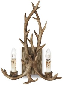 Ideal Lux - Nástenné svietidlo CHALET 2xE14/40W/230V parožie