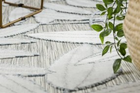 Koberec štrukturálny BOTANIC 65241 Listy - sivý