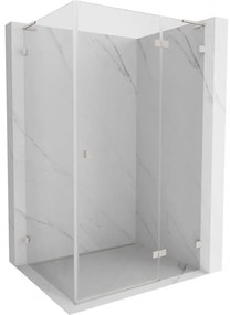 Mexen Lunar, L výklopný sprchový kút pravý 100 x 70 cm, 8mm číre sklo, oceľový profil, 834L-100-070-97-00-P