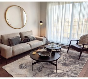 Krémovo-sivý vlnený koberec 160x240 cm Lissey – Agnella