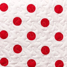 4Home Prehoz na posteľ Červená bodka, 220 x 240 cm, 2 ks 50 x 70 cm