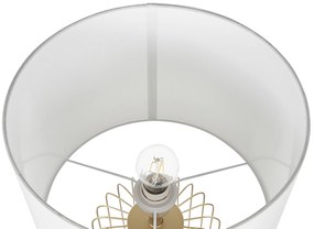 Stolová lampa 58 cm biela / zlatá THOUET Beliani