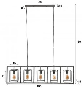 Luster 72-34 5L Cubic Tower  - Komfort-nábytok