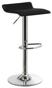 Čierne čalúnené barové stoličky v súprave s nastaviteľnou výškou 2 ks (výška sedadla 63 cm) – Casa Selección