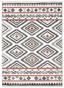 Dekorstudio Moderný koberec MODA SOFT sivo červený 1129 Rozmer koberca: 80x300cm