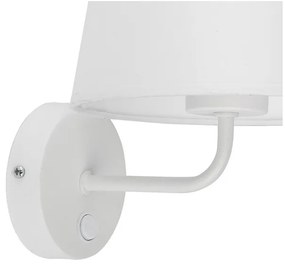 TK-LIGHTING Nástenná LED lampa s vypínačom FABRIZIO, biela