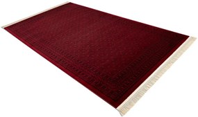 Koberec ORIENT 2958 so strapcami / rám, orientálny / klasický, bordový / čierny