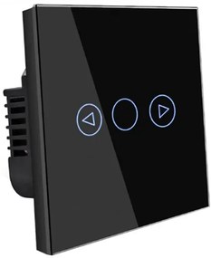 MILIO Sklenený nástenný dotykový stmievač WIFI - čierny