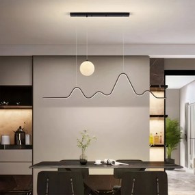 Toolight Toolight, LED závesné osvetlenie 120cm, 36W, 3000K, LHJ033-CP, čierna matná, OSW-60020