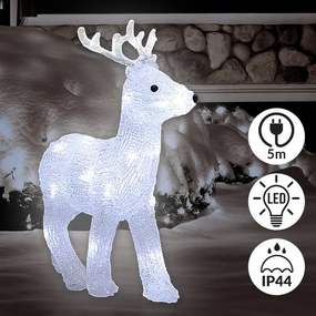 InternetovaZahrada Vianočný jeleň s LED osvetlením